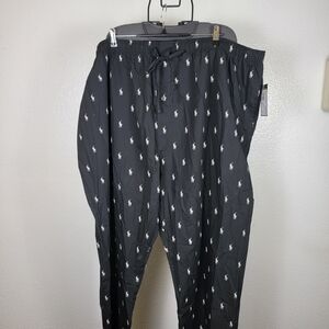 Polo Ralph Lauren Men's All Over Pony Player Sleep Pants Black/White Size‎ 4X